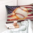 thumbnail image 4 of Kdxio Baseball Ball With Flag Print Pillows Covers Cases Bedroom Decor Decoration Rectangle Two Sides Printed-16"x24", 4 of 6
