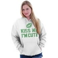 thumbnail image 4 of Kiss Me I'm Cute Saint Patricks Day Hoodie Sweatshirt Women Brisco Brands S, 4 of 5