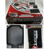 Package Deal (Set of 2) - 27-Piece Ultimate Wrestling Barricade Playset & Floor Mat Ringside Collectibles Wrestling Action Figure Accessories