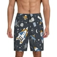 thumbnail image 3 of Lsque Space Cars Mens Sleep Pajama Shorts,Short Pajama Pants, Cotton Ultra-Soft Knit-Large, 3 of 9