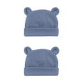 thumbnail image 2 of Qarigey Gorro para recién nacido, gorros elásticos multifuncionales para fotografía, gorros para niñas y niños, gorros elásticos a la azul violáceo 2piezas, 2 of 6