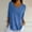 Blue, variant on Pincandy Women Solid Color Spring/summer Knitted-neck Medium Sleeve Casual Top,Green,2XL