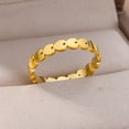 thumbnail image 6 of Stenciled Sun Ring Vintage tainless Steel Gold Wedding Ring Aesthetic Jewelry for Couples, 6 of 6