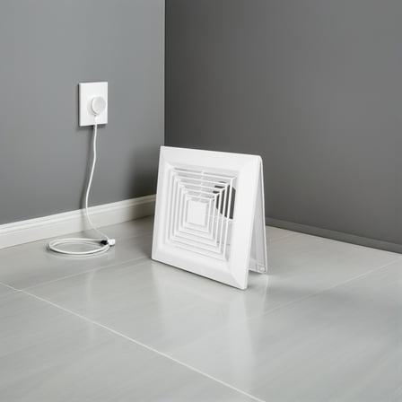 CTIRCHIU Bathroom Vent Cover White Plastic Square Ceiling Exhaust Fan Grille with Installation