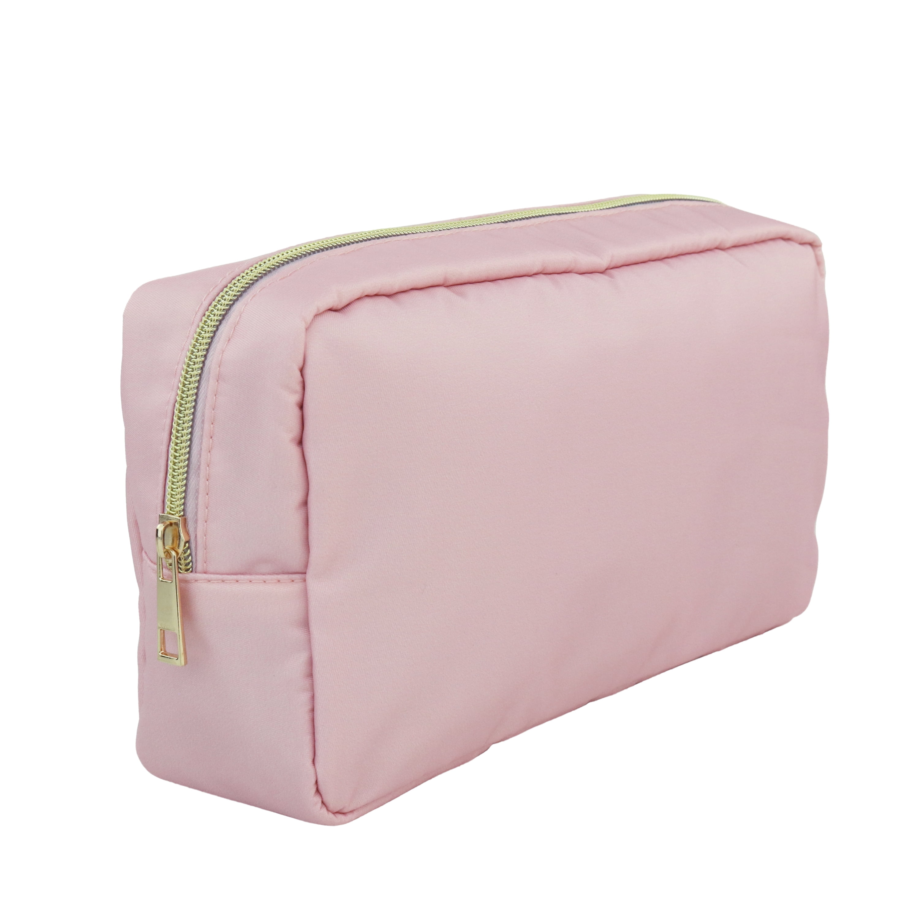 (4 pack) Hello Hobby Zippered Customizable Nylon Storage Bag, Medium, Pink