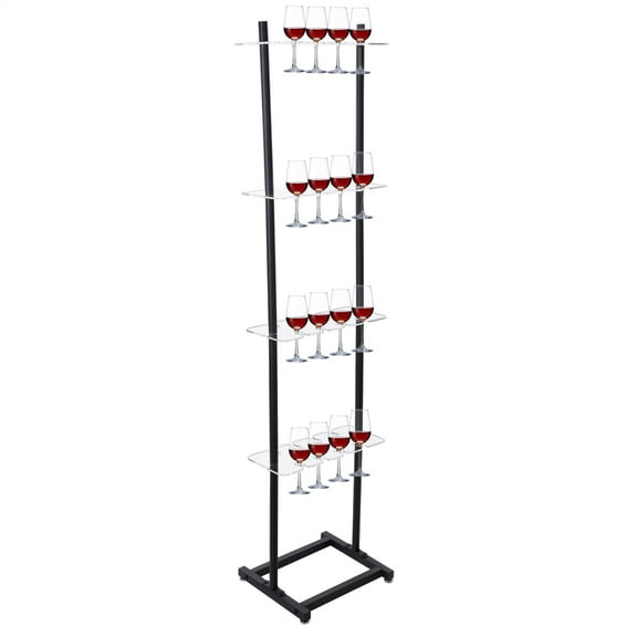 Luxury Floating Champagne Shelf - Gold Metal Wall Stand for Wedding Photo Ops & VIP Event Decor