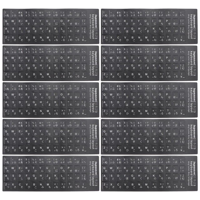 EeaseCA 10Pcs Universal Foreign Language Keyboard Stickers Keyboard Protector PC Layout