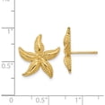 thumbnail image 4 of 14K Yellow Gold Starfish Post Earrings (17 X 16) Made In Peru tc587, 4 of 5