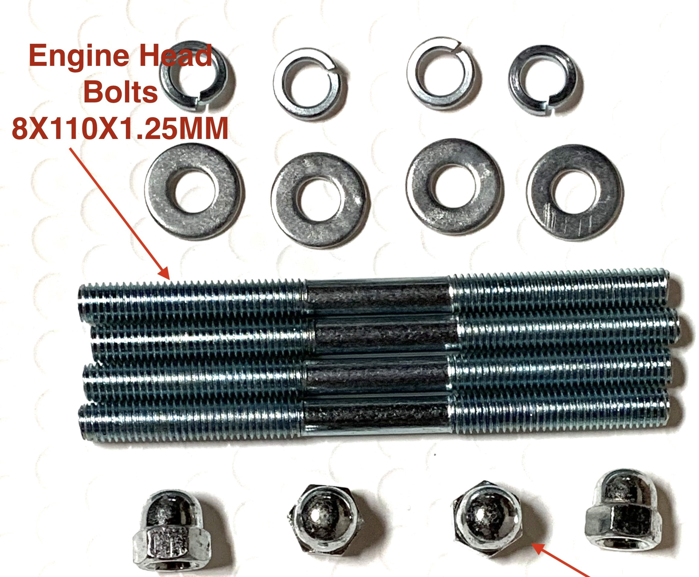 80cc Bolts Studs 8mm kit for 2-stroke Gas Motor bike engine