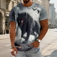 thumbnail image 4 of Ankishi Wolf Tee Shirts Crewneck Spooky Short Sleeve Summer Tee Shirts Regular Fit Fashion Clothes for Leisure, 4 of 8