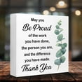 thumbnail image 4 of Zomyto 5"x5" Retirement Gifts for Coworker,Farewell Gifts for Colleagues,Thank You Gifts for Employees,May You Be Proud of the Work You Have Done Wooden Box Sign Desk Decor, 4 of 8