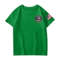 thumbnail image 5 of Grblisyd 4th of July Outfits for Girls Boys Shirt Crew Neck Kids USA American Flag Short Sleeve Shirt Comfortable Patriotic Tops 1-13 Years, 5 of 6
