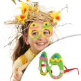 thumbnail image 4 of Lindos huevos de Pascua no tejidos, gafas, vestido, disfraz para fiesta de cumpleaños Verde, 4 of 9