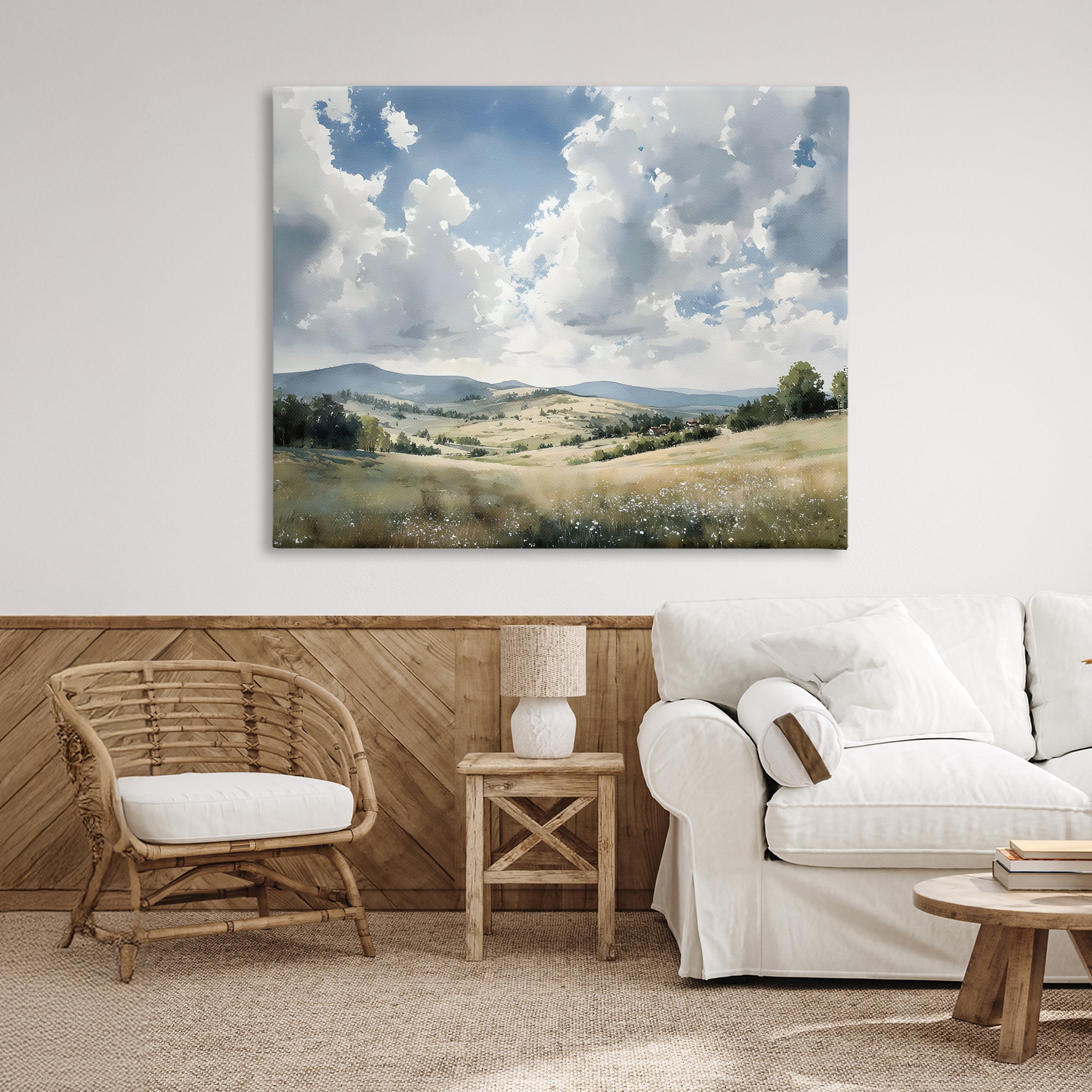 Stupell Industries Cloudy Hills Meadow Canvas Wall Art, design by Franklyn Gregory