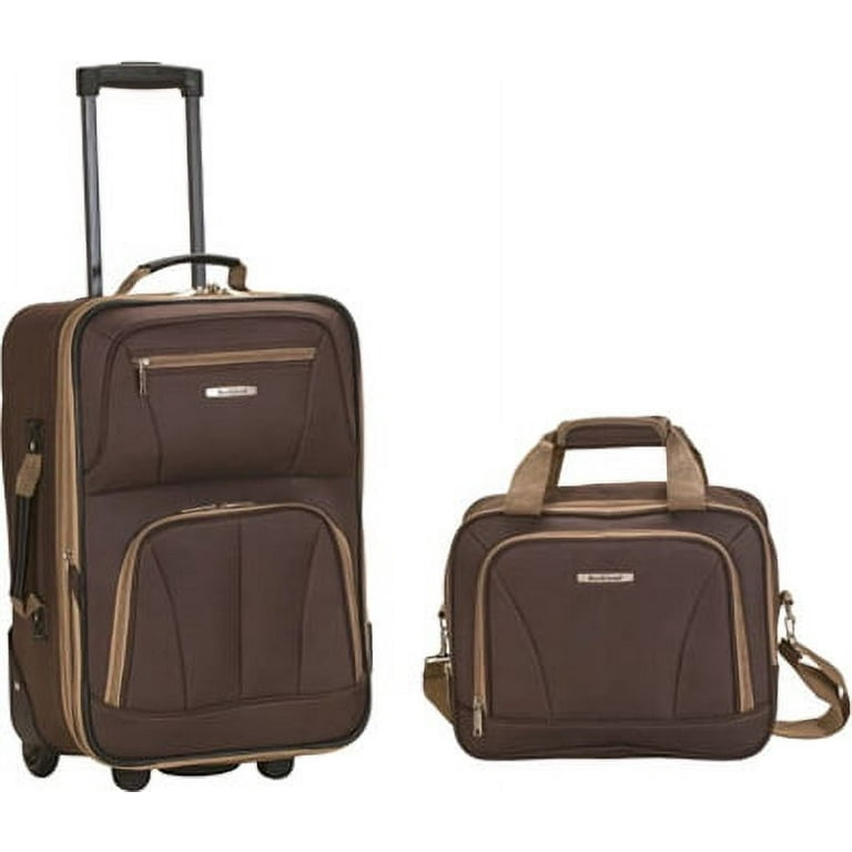 Free Shipping Rockland Fashion Softside Upright 2 Piece Luggage Set F102 Walmart Walmart