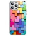 thumbnail image 1 of Funda de vidrio a prueba de golpes con diseño de ladrillos de juguete coloridos para iPhone 13 Pro Max, 1 of 5