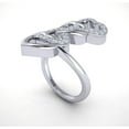 thumbnail image 2 of 0.5carat Round Cut Diamond Prong Intertwined Interlinked Hearts Fancy Ring Bridal Anniversary Wedding Band Solid 10K Gold JK I1, 2 of 3