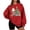 Wine, variant on Feancey Crewneck Sweatshirt Women Christmas Tree Graphic Sweatshirts Oversized Long Sleeve Loose Pullover Tops Soft Fleece Sweatshirt Black XXL