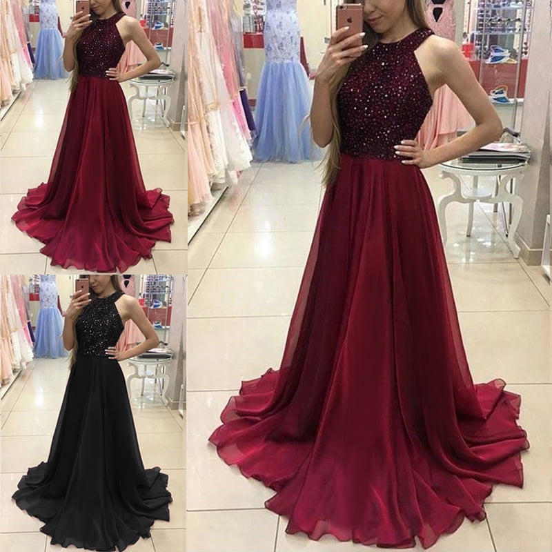 Women Lace Long Dress Cocktail Party Evening Formal Wedding Prom Gown Maxi Dress 