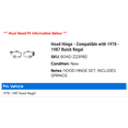 thumbnail image 2 of Hood Hinge - Compatible with 1978 - 1987 Buick Regal 1979 1980 1981 1982 1983 1984 1985 1986, 2 of 2