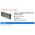 thumbnail image 2 of Radiator - Compatible with 2005 - 2010 Chevy Cobalt 2006 2007 2008 2009, 2 of 2