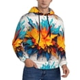 thumbnail image 2 of Fotbe Men's Hoodie with Colorful Paint Print Pattern - Kangaroo Pocket Pullover Hooded Sweatshirt, Perfect for Daily Wear, Travel, and Home-Medium, 2 of 7