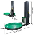 thumbnail image 4 of HPDMC Heavy Duty Automatic Pallet Stretch Wrap Machine with Integrated Scale and Label Printer - 4400 lbs Capacity, 110V AC, 65" Turntable, Industrial Stretch Film Wrapper for Warehouse & Logistics, 4 of 7