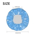 thumbnail image 6 of YFYANG Women's Double Waterproof Shower Cap, Blue Snowflake Pattern Reusable Hair Cap for All Hair Styles and Head Sizes, 6 of 9