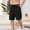 B_ Black, variant on Men's Summer Fashion Casual Cargo Shorts Casual Beach Shorts 9 inch Inseam Elastic Waist Drawstring Summer Shorts Black S
