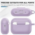 thumbnail image 6 of AirPods Pro 2nd Gen Case [Front LED Visible], Entronix Silicone Protective Shockproof Earbuds Case Cover Skin with Keychain Kit Set Compatible for Apple AirPods Pro 2nd Generation (Purple), 6 of 6