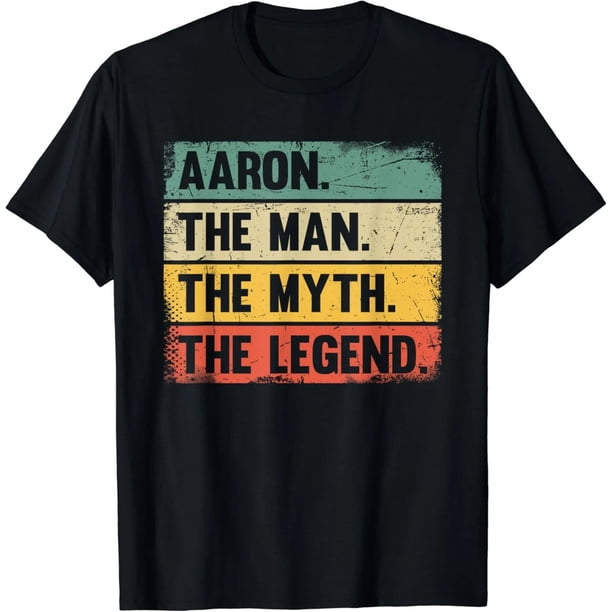 Camiseta para Mujer "Aaron: El Hombre, El Mito, La Leyenda" - Diseño Retro y Divertido
