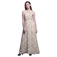 thumbnail image 1 of Bimba Robe Longue Décontractée Sans Manches à Col Rond Teinture sur Nœuds pour Femmes, Imprimé, X-Grand, 1 of 5