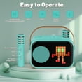 thumbnail image 3 of JYX Karaoke Machine, Home Karaoke System with 15 Animated Dispaly Modes, Mini Portable Karaoke Machine with 2 Microphones, Green, 3 of 11