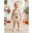 thumbnail image 2 of Newborn Football Romper Baby Boy Girl My 1st Football Season Embroidery Corduroy Overalls Infant One Piece Bodysuit Game Day Outfit, 2 of 8