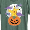 thumbnail image 3 of Pokémon  - Pikachu Pumpkin With Moon - Women's Short Sleeve Graphic T-Shirt, 3 of 6