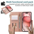 thumbnail image 2 of Phone case suitable for VIVO Y11 2023 phone case with card slot wallet, stylish PU leather magnetic flip zipper phone case, 2 of 5