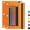 Orange, variant on Fmxomd Pencil Pouch for 3 Ring Binder, Large Pencil Case Pouch with 3 Reinforced Grommets, Pen Bag, Clear Window Pencil Case, Binder Cosmetic Bag, Sky Blue(1Pack)
