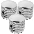 thumbnail image 1 of SHOWERORO 3Pcs Silver Metal Guitar Knobs for Volume and Tone Control on Musical Instruments, 1 of 5