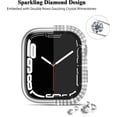 thumbnail image 3 of 2-Pack Bling Case Compatible for Apple Watch 40mm Series 6/SE/Series 5/Series 4 with Screen Protector PC Shockproof Diamond Rhinestone Bumper Face Cover for iWatch Women (40mm, Black/Silver), 3 of 5
