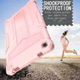 thumbnail image 3 of Dteck for Lenovo Tab M10 Plus 3rd Gen 10.6" TB-125F/128F (2022) Shockproof Heavy Duty Rugged Stand Back Cover,Rosegold, 3 of 5