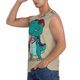 thumbnail image 3 of Fotbe Cool Dino Playing Skateboard Men's Camiseta sin Mangas Estampada para Hombres, Playera Casual para Gimnasio, Entrenamiento, Playa-XX-Large, 3 of 7