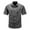 Gray, variant on Men's Workwear Solid Color Cargo Zipper Pockets Short Sleeve Turndown Collar Button Down Shirt Black