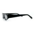 thumbnail image 6 of Womens Oval Color Mirror Rectangle Retro 90s Thick Temple Sunglasses Black - Silver Mirror, 6 of 7