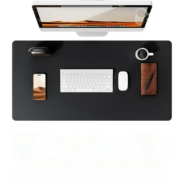 Leather Desk Pad Protector, Office Desk Pad, Large Mouse Pad, Non-Slip PU Leather Desk Pad, Laptop Desk Pad, Waterproof Desk Writing Pad for Office and Home (Black, 23.6" x 13.8")