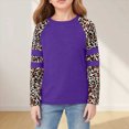 thumbnail image 4 of HCNTES Toddler Girl Shirts Ruffle Long/Short Sleeve Baby Girl T-Shirts Kids Blouse, Ribbed Toddler Girl Tee Tops(Purple,4-5 Years), 4 of 4