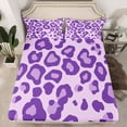 thumbnail image 2 of Homewish Teens Leopard Cheetah Print 4-Piece Full Size Sheets,Abstract Geometric Bed Sheets,Animal Print Lightweight Sheet Sets,Luxury Bedroom Decor, 2 of 7