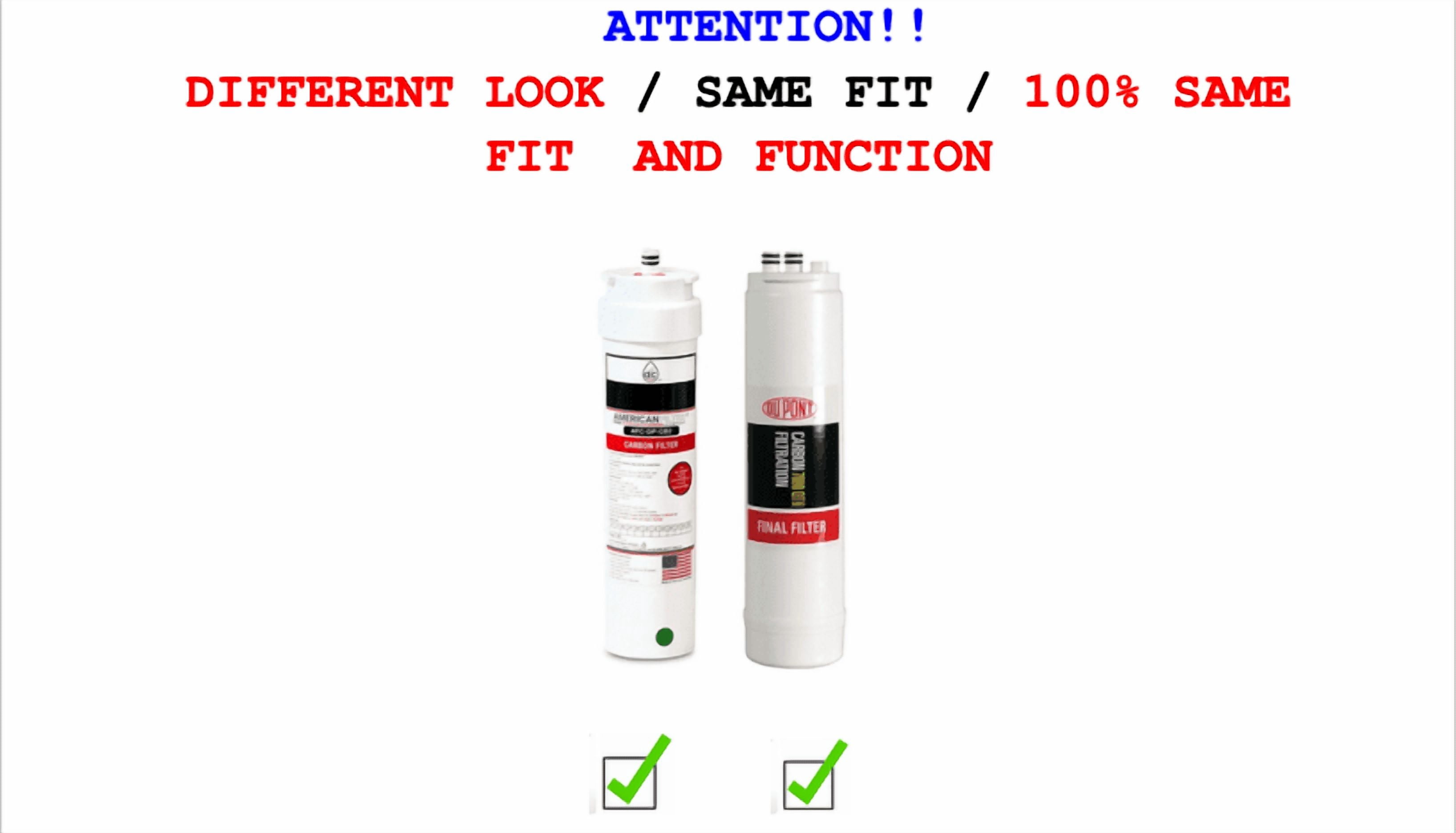 AFC® #AFC-DP-CB1-CB2, Compatible with Dupont® WFQT273005 Water Filter System set of WFQTC30001 and WFQTC70001 - 6 Month Pack