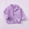 thumbnail image 2 of Toddler Boys Girls Winter Casual Warm Coat Jacket with Pockets for Unisex 1-7Years Long Sleeve Full Zipper Jacket Windbreaker Purple 4 Years, 2 of 10