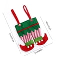 thumbnail image 3 of 8uds. Bolsas de dulces de elfo navideño, bolsas de golosinas temáticas para festivales, suministros para fiestas navideñas (rojo), 3 of 3