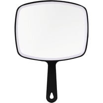 Handheld Mirror Hangable HandMirror with Handle Acrylic Round 1X True View Mirror Wall Mount Hand Held for Makeup Cosmetic Salon Travel Shaving Barber Home Women Men